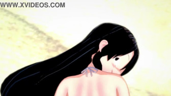 Anime girl girl girl in hot swimsuit
